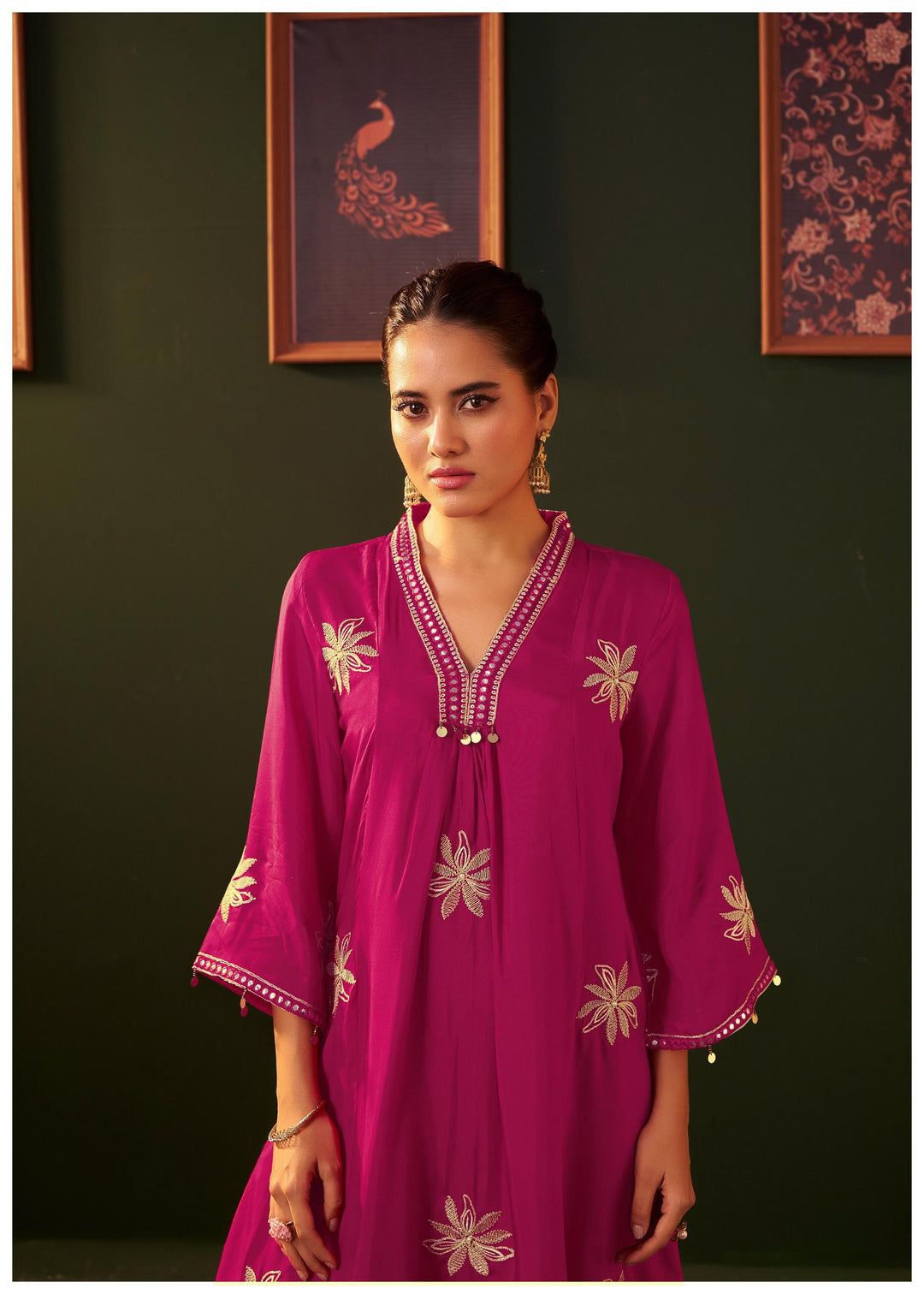 Ira Carmine Work Suit Set