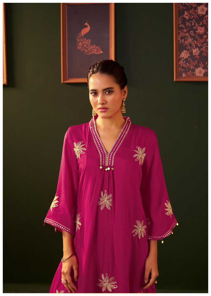 Ira Carmine Work Suit Set