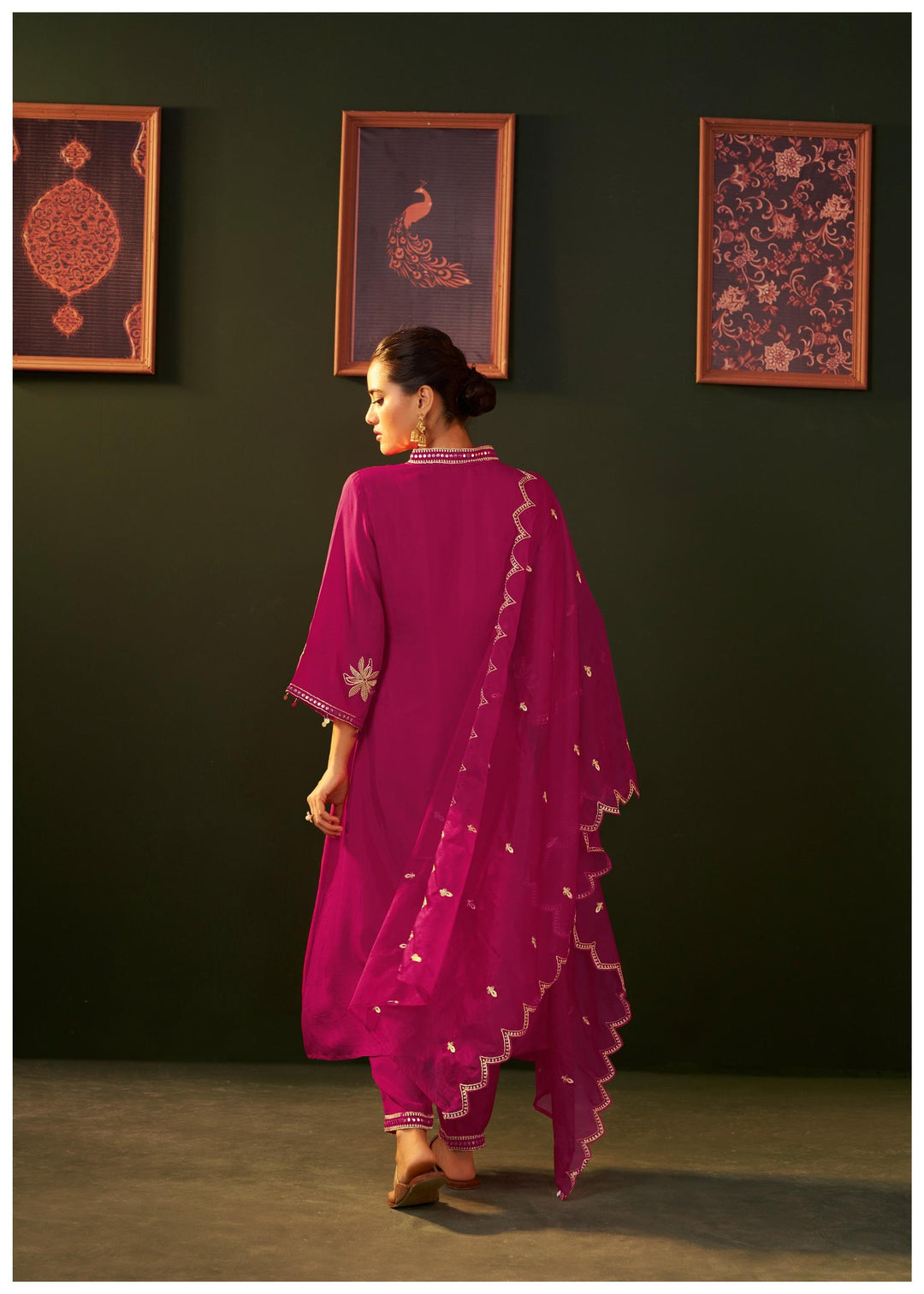 Ira Carmine Work Suit Set