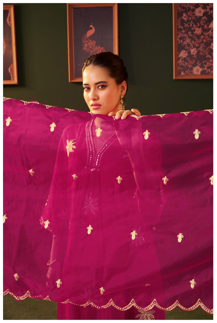 Ira Carmine Work Suit Set