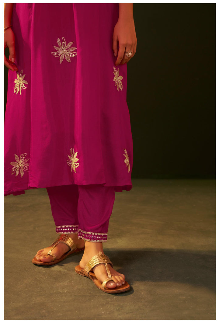 Ira Carmine Work Suit Set