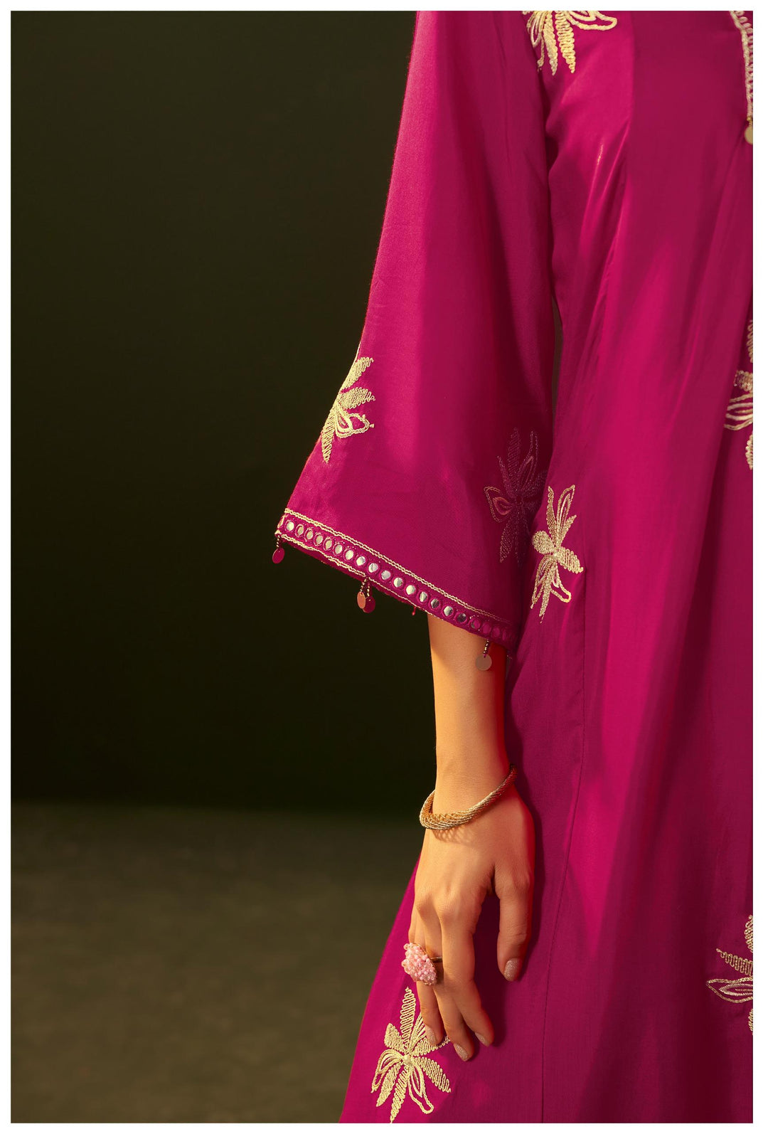 Ira Carmine Work Suit Set