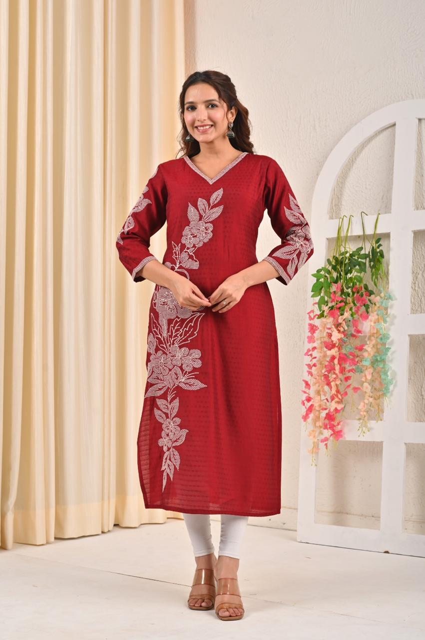Sarvari Jam Embroidered Kurti