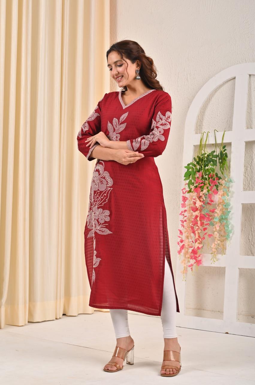 Sarvari Jam Embroidered Kurti
