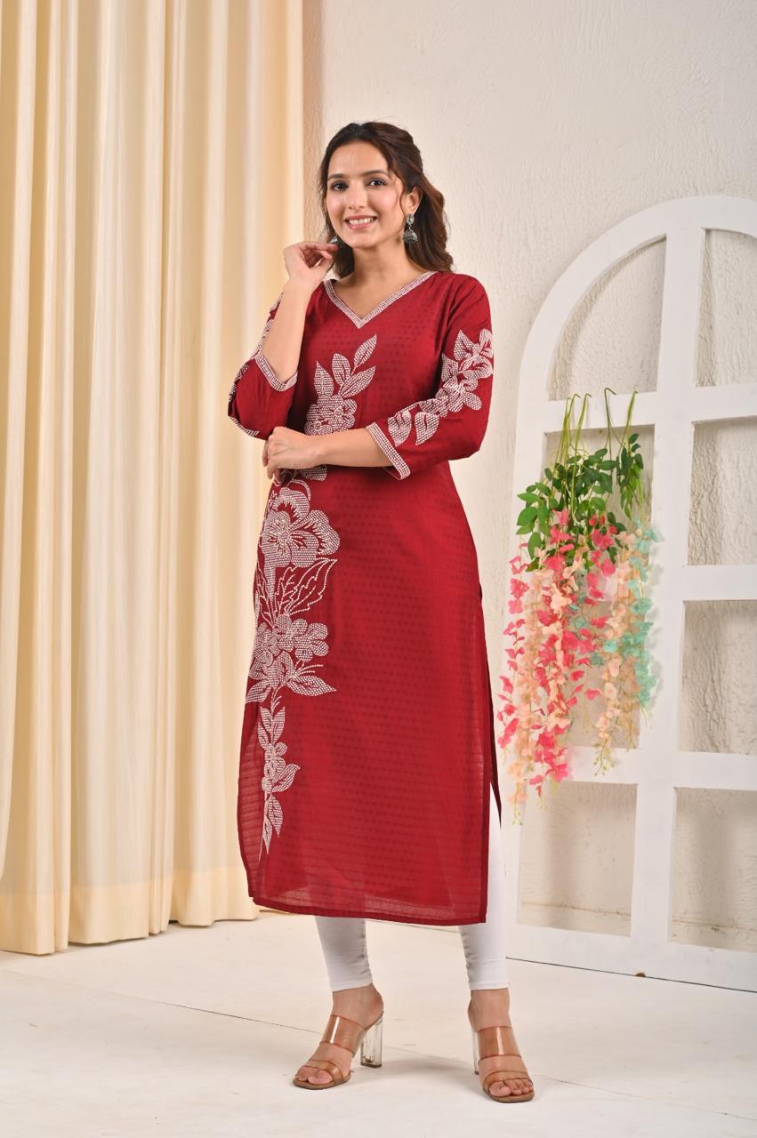 Sarvari Jam Embroidered Kurti