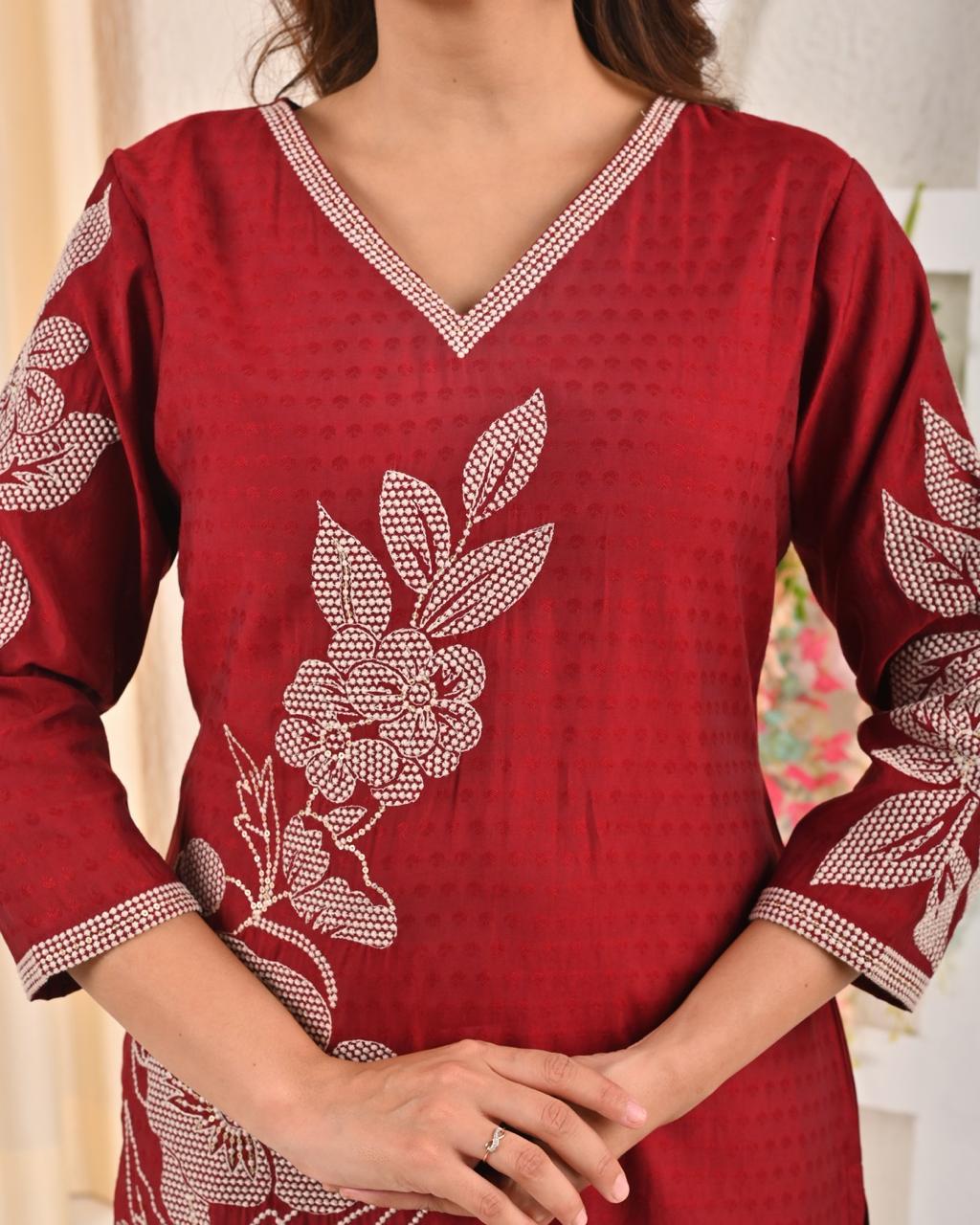 Sarvari Jam Embroidered Kurti