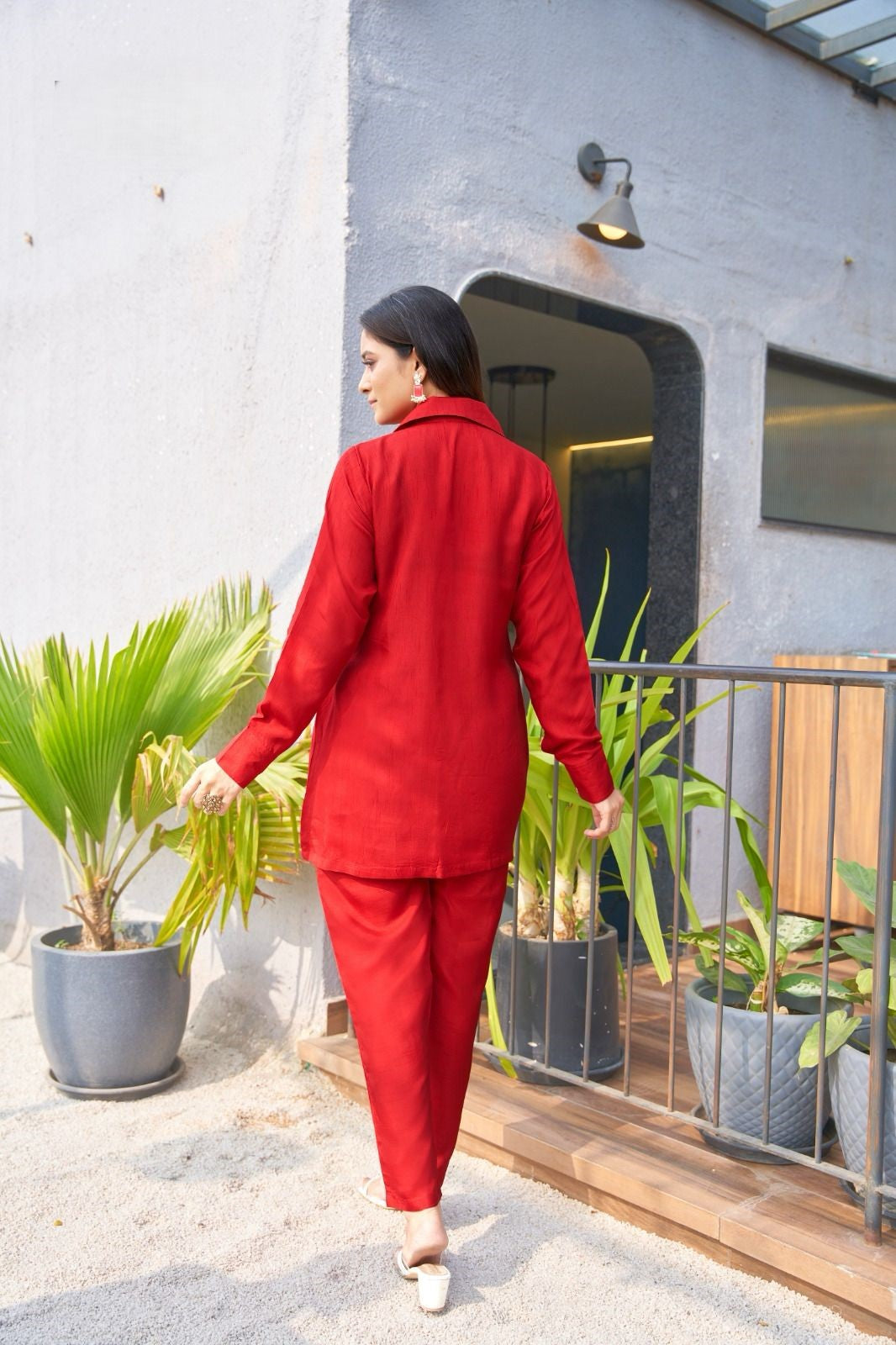 Divya Scarlet Work Co-ord Set