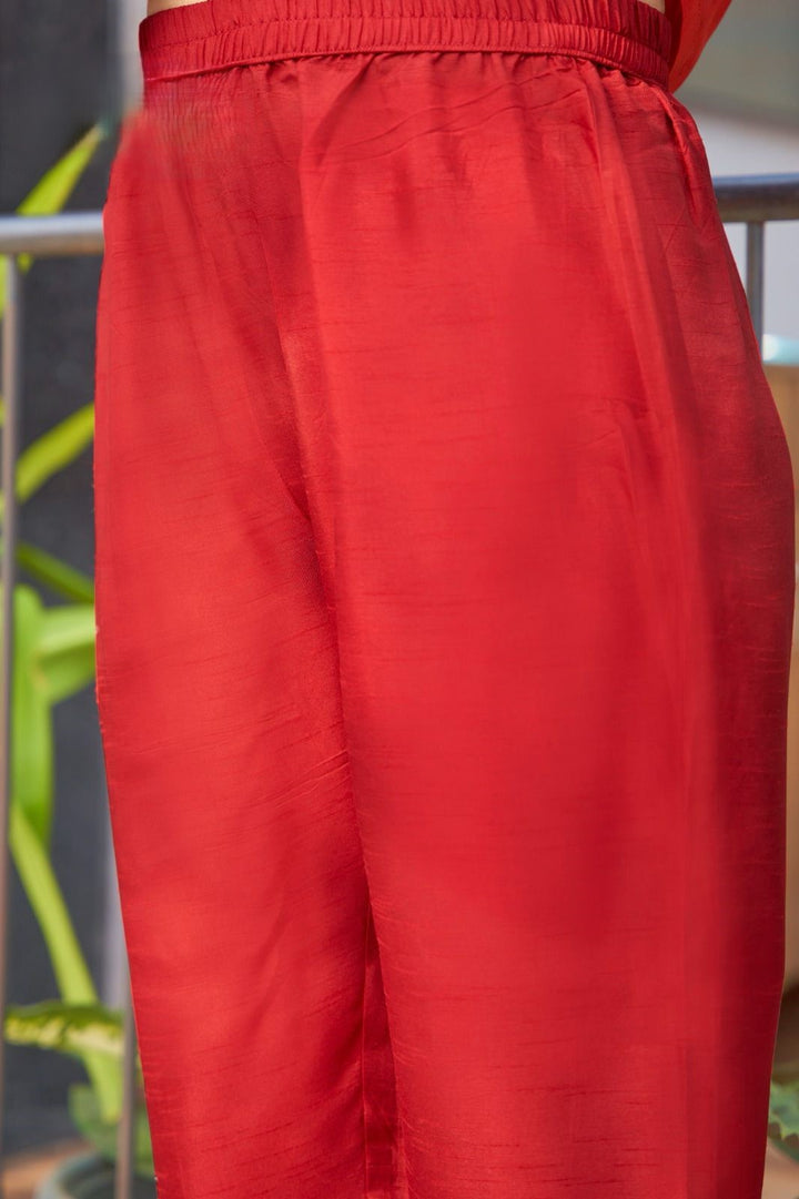 Divya Scarlet Work Co-ord Set