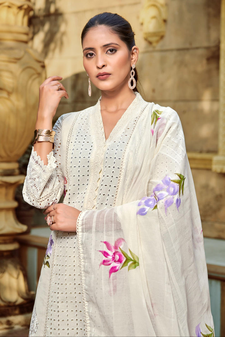 Malti Angel Cotton Schiffli Suit Set