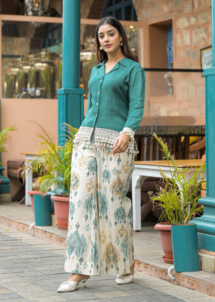 Hardik peacock cotton co-ord set