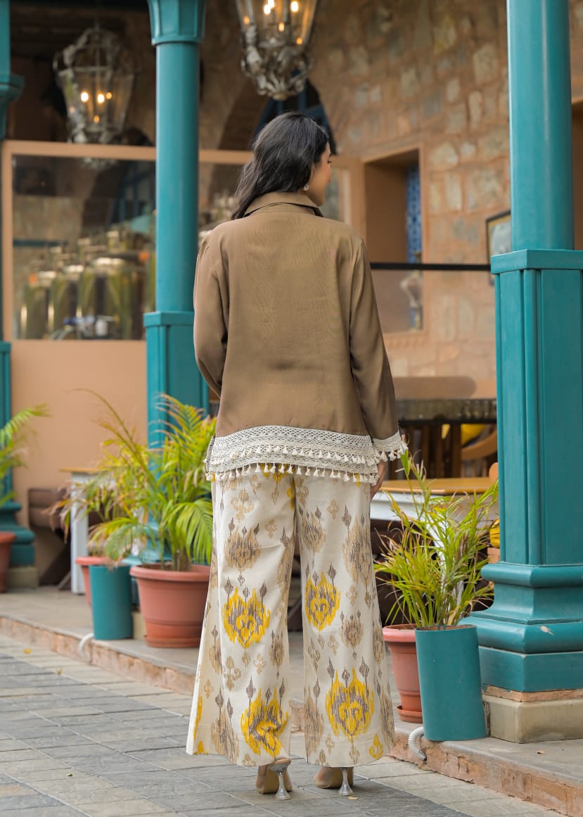 Hardik tan cotton co-ord set