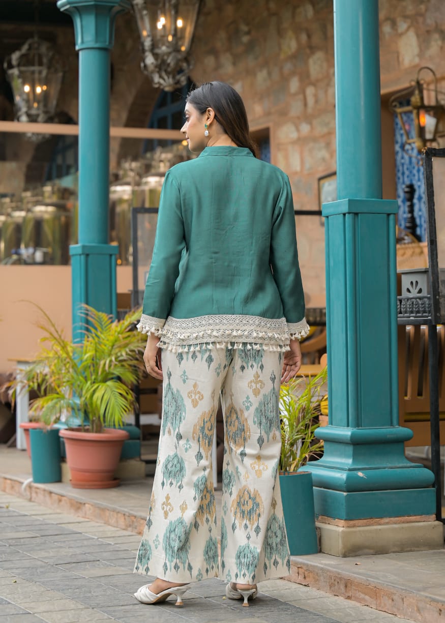Hardik peacock cotton co-ord set