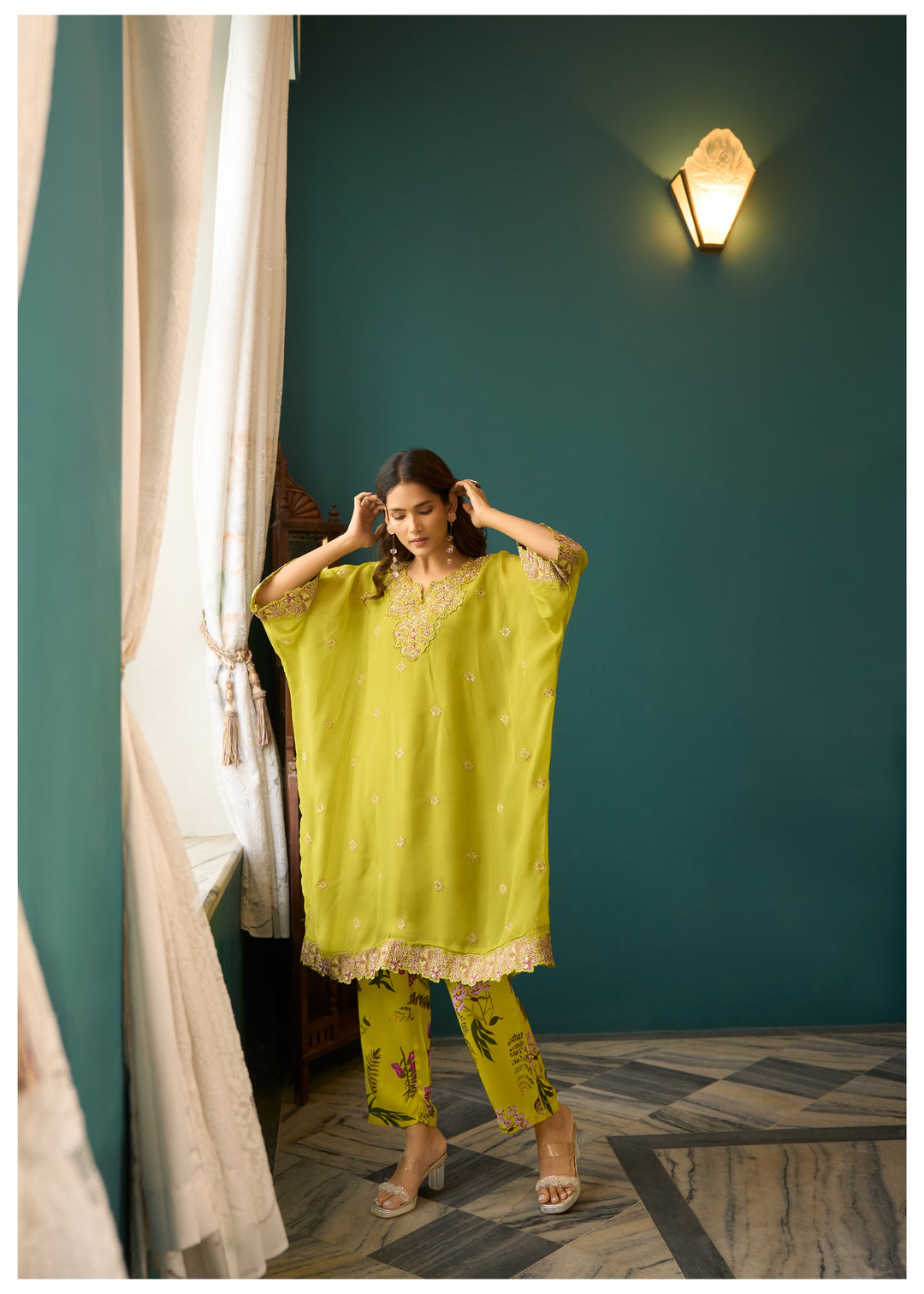 Aster Fern Premium fusion wear Co-ord set