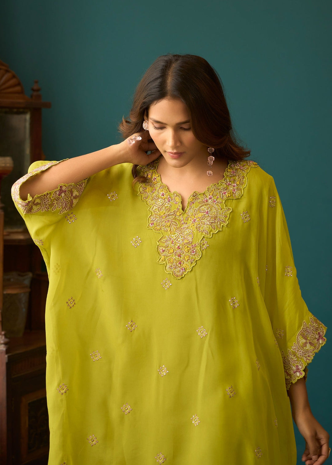 Aster Fern Premium fusion wear Co-ord set