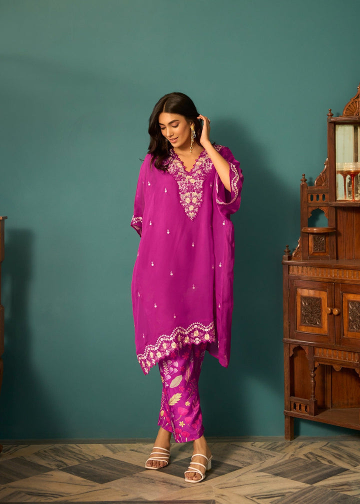 Aster Grape Premium fusion wear Co-ord set