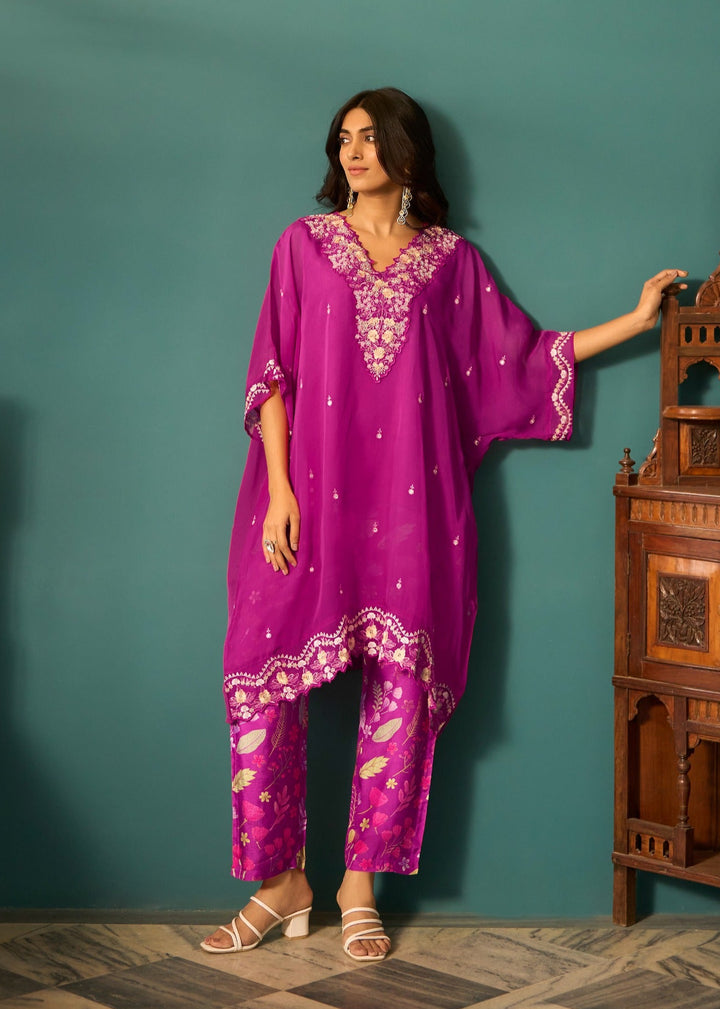 Aster Grape Premium fusion wear Co-ord set