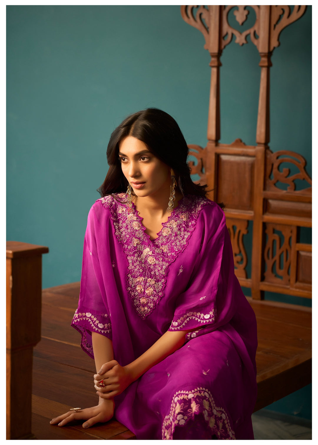 Aster Grape Premium fusion wear Co-ord set