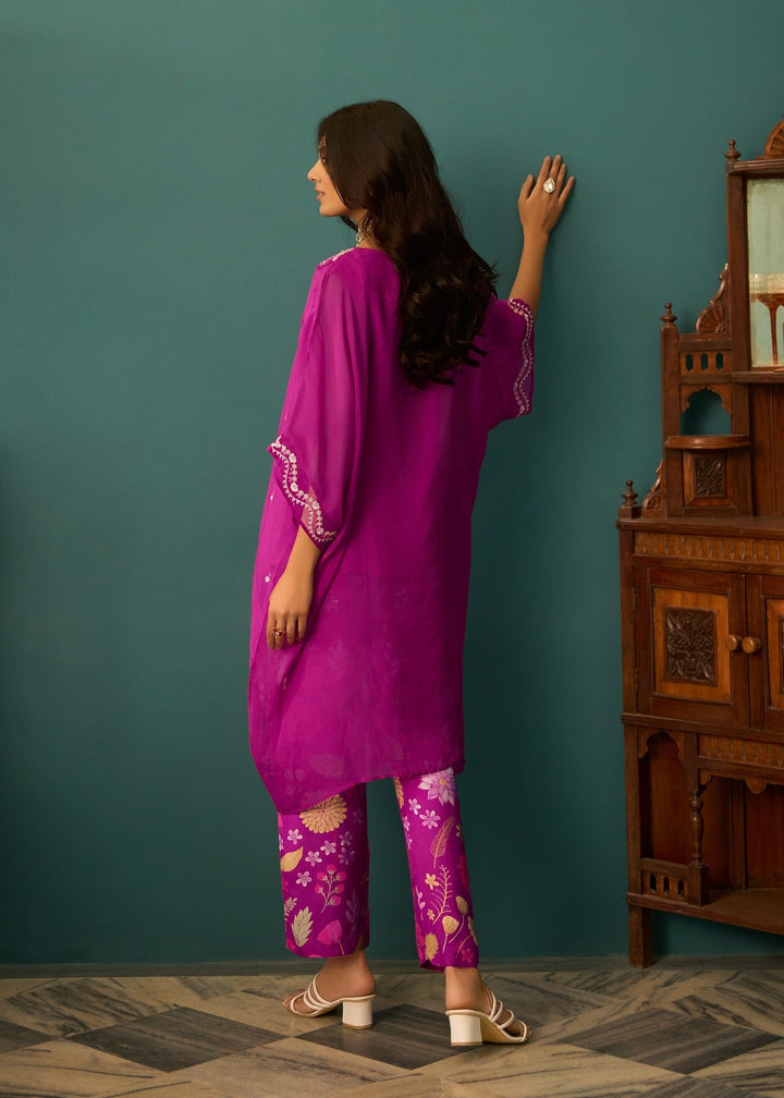 Aster Grape Premium fusion wear Co-ord set