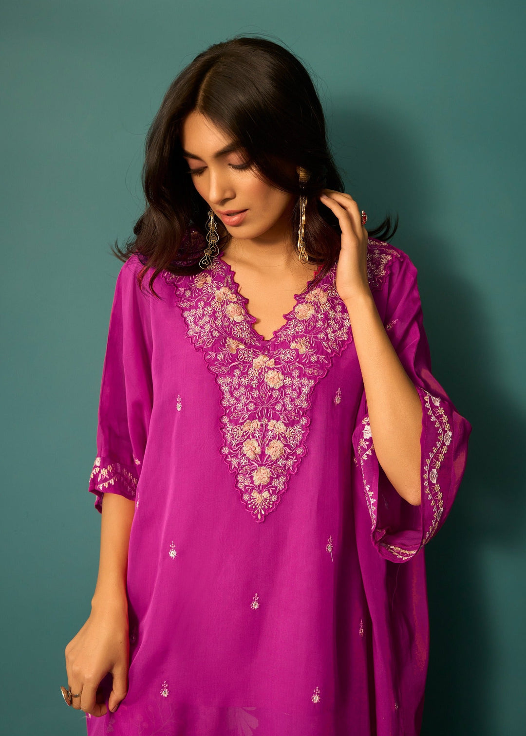 Aster Grape Premium fusion wear Co-ord set