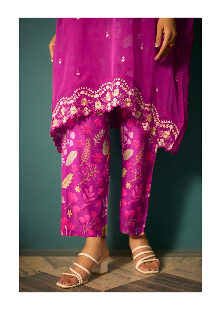 Aster Grape Premium fusion wear Co-ord set