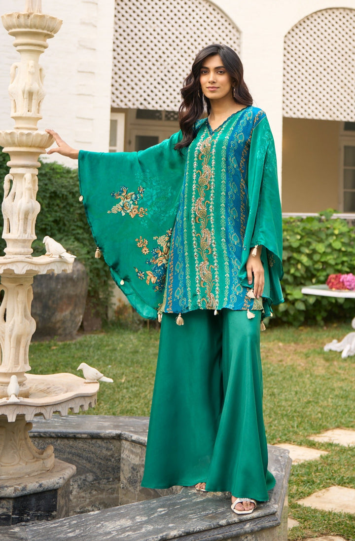 Aster peacock premium fusion co-ord set