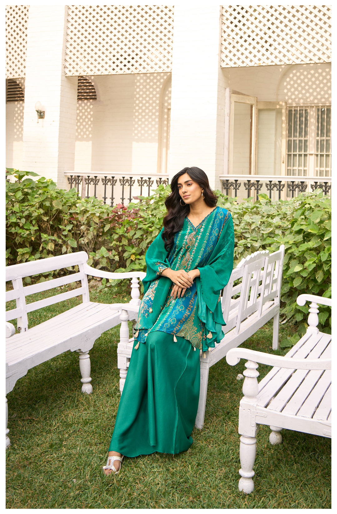 Aster peacock premium fusion co-ord set