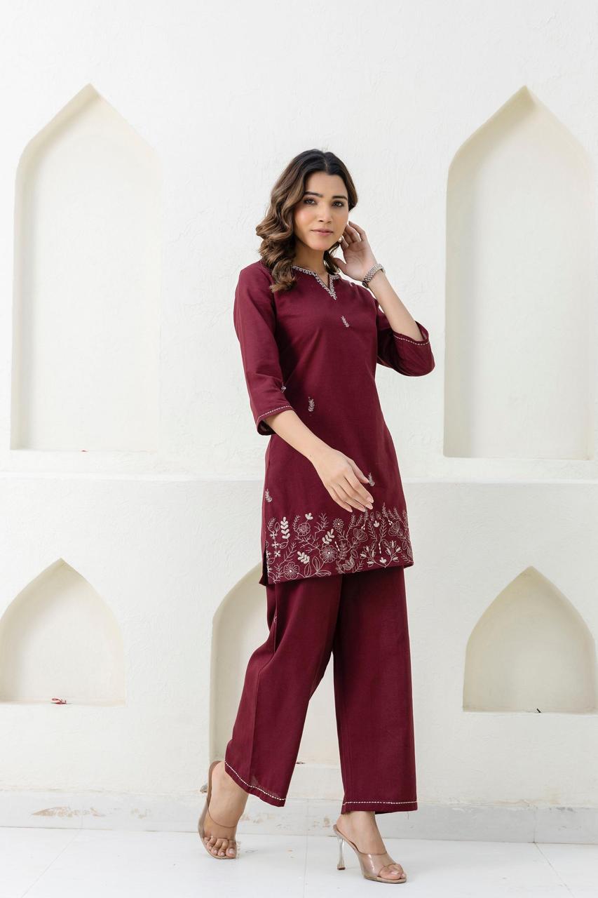 Mokabara Coper Embroidery co-ord set