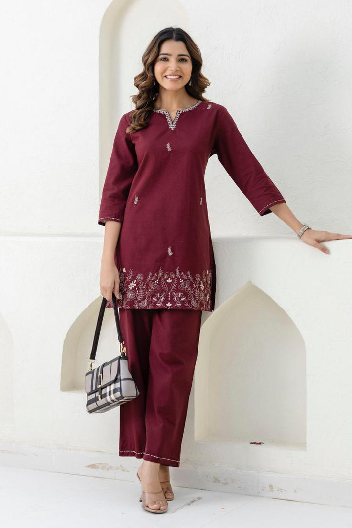 Mokabara Coper Embroidery co-ord set