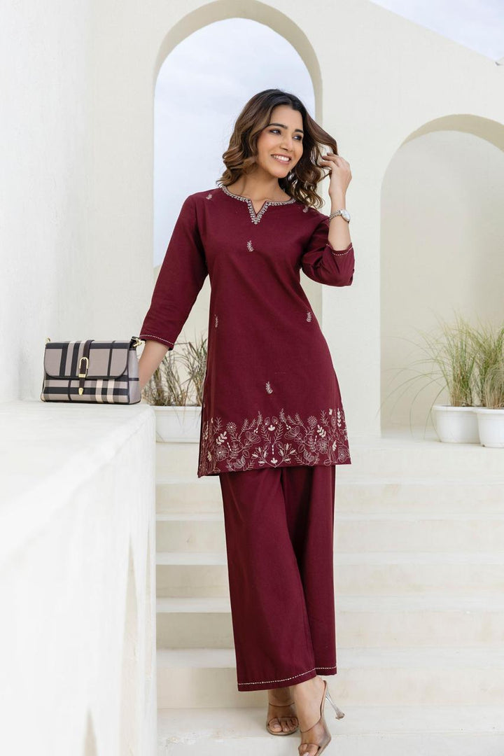 Mokabara Coper Embroidery co-ord set