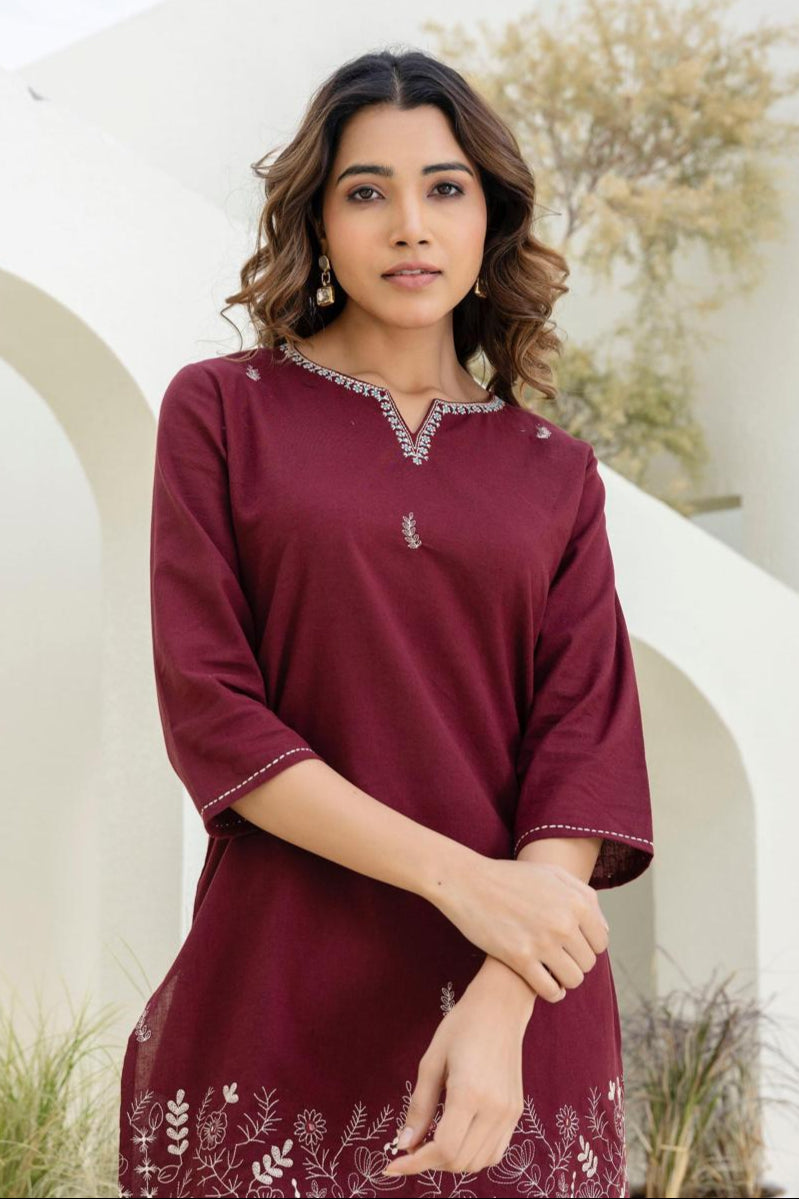 Mokabara Coper Embroidery co-ord set