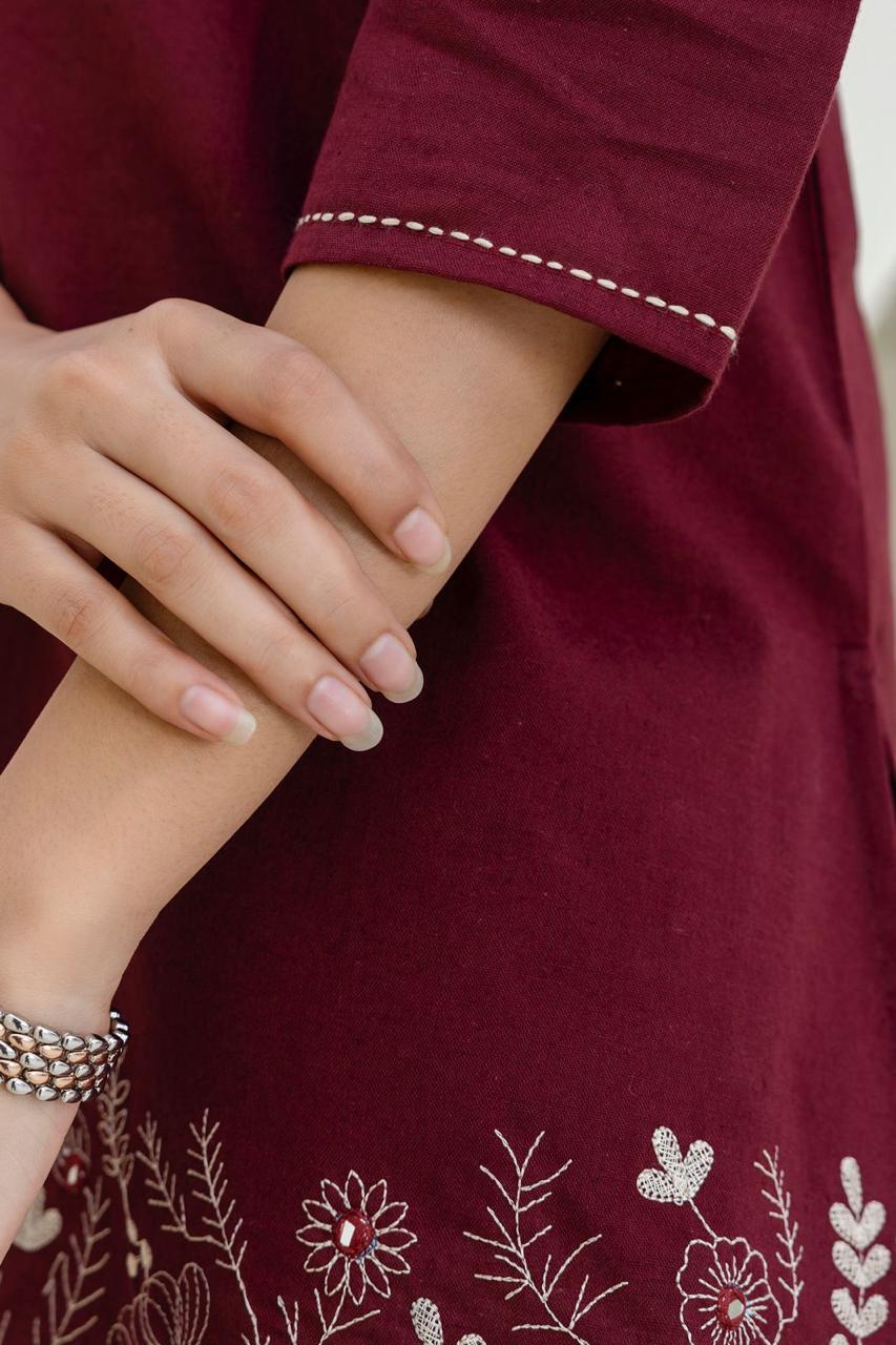 Mokabara Coper Embroidery co-ord set