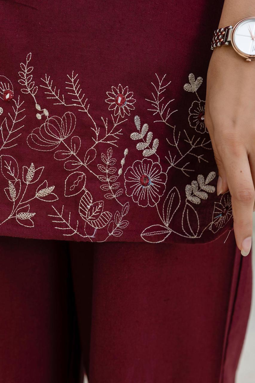 Mokabara Coper Embroidery co-ord set