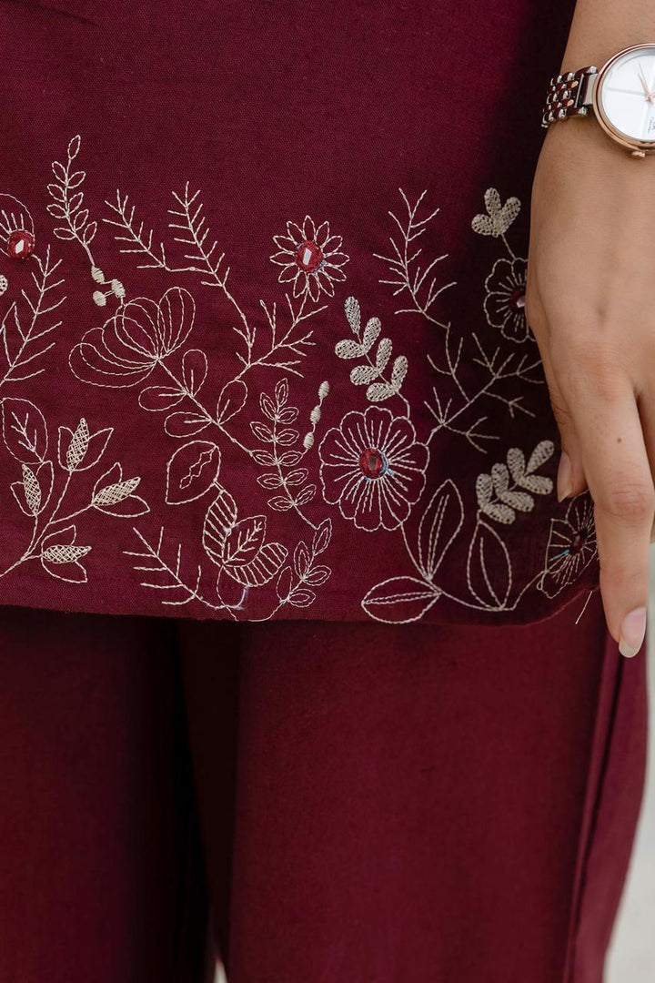 Mokabara Coper Embroidery co-ord set