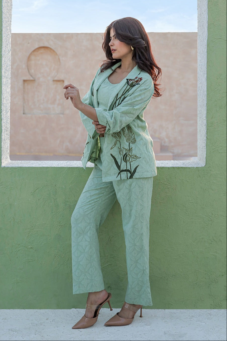 Viva yale cotton embroidery 3 pc set