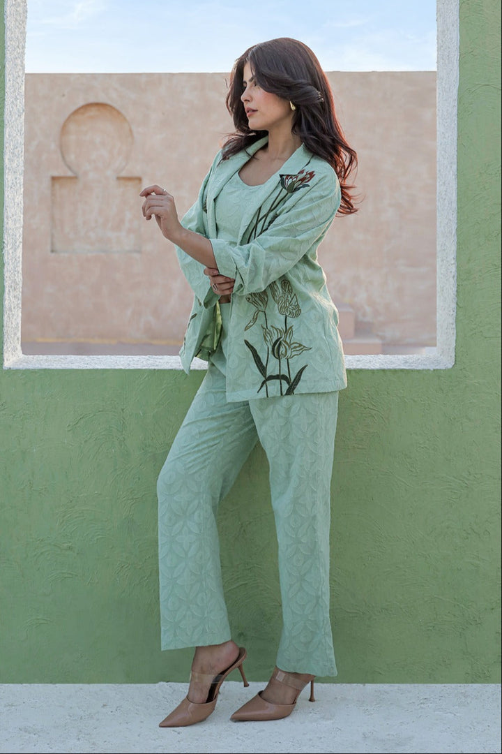 Viva yale cotton embroidery 3 pc set