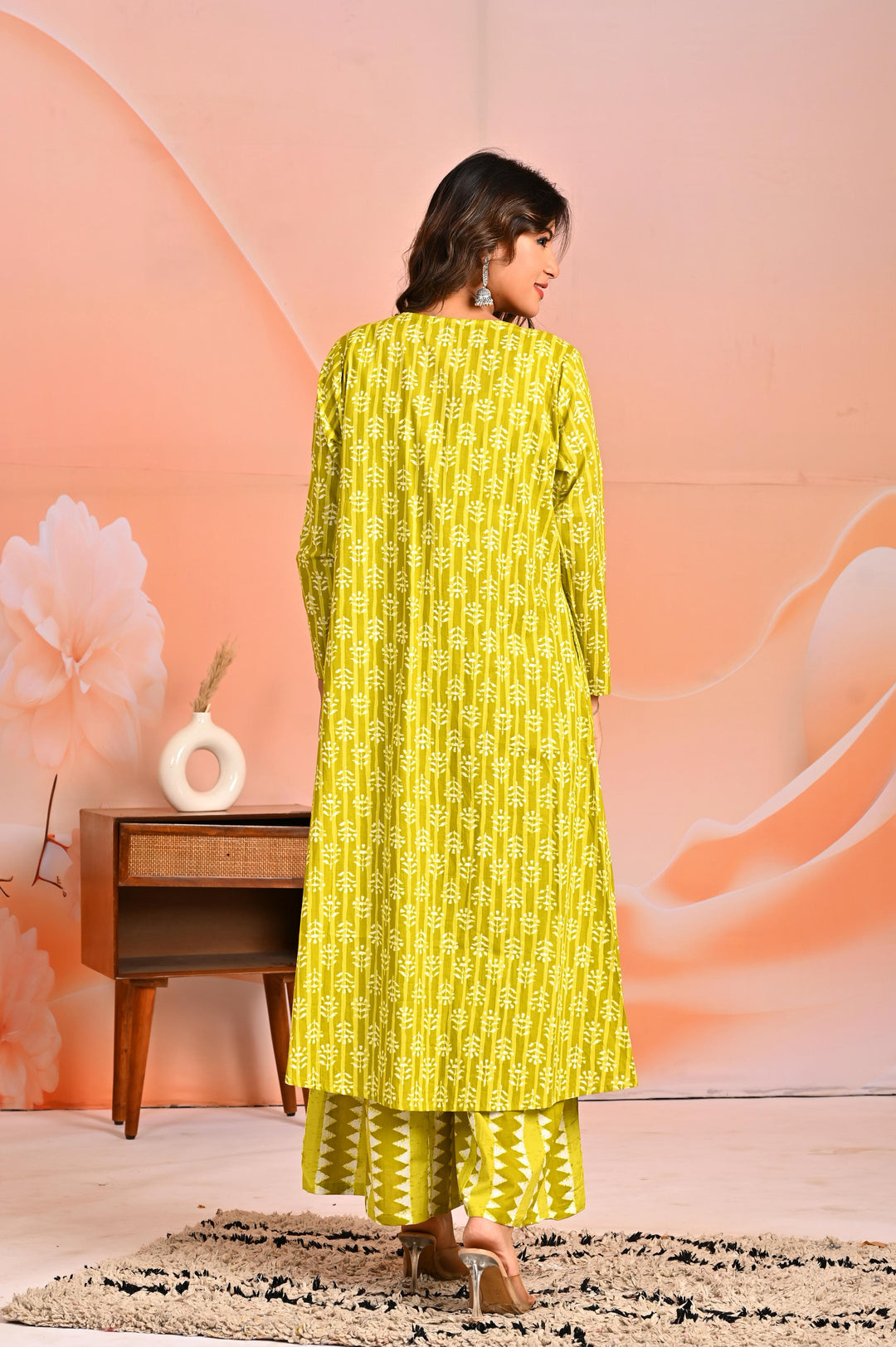 Mahua corn printed 3 pc fusion set