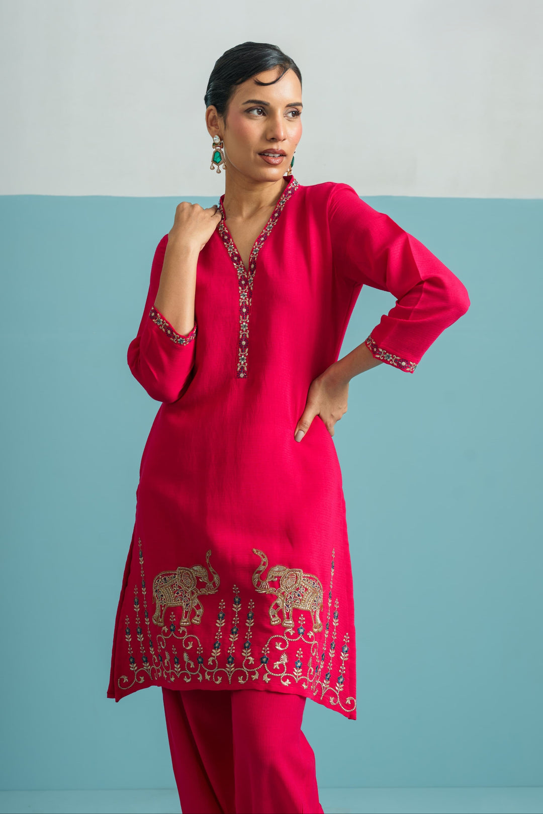 Parikrama Rose Handwork Co-ord set