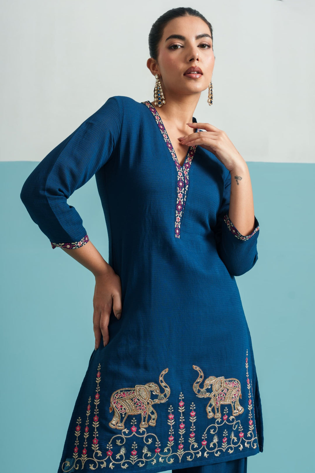 Parikrama Azure Handwork Co-ord set