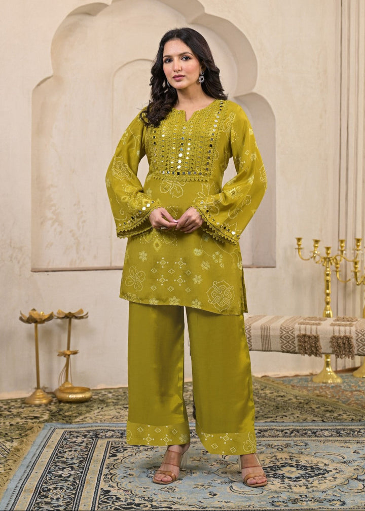 Kara Sage Full Work Premium Co-ord set