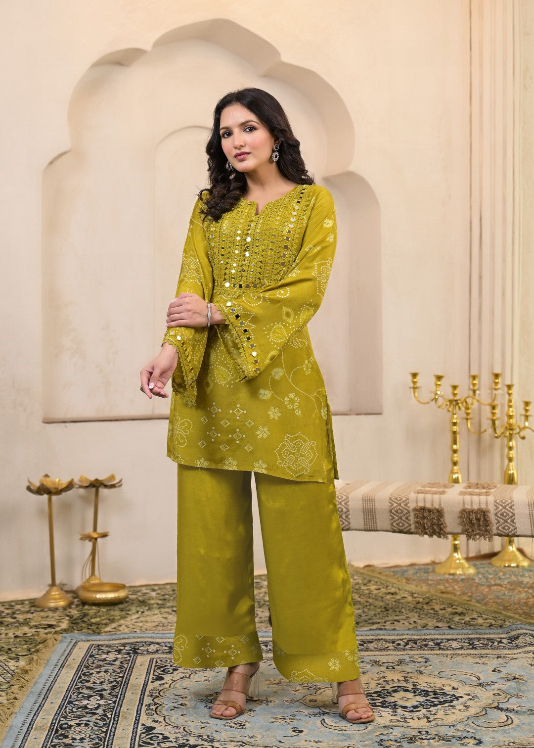 Kara Sage Full Work Premium Co-ord set