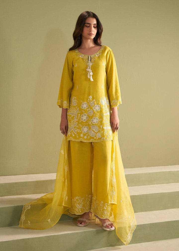 Ira honey full embroidery suit set