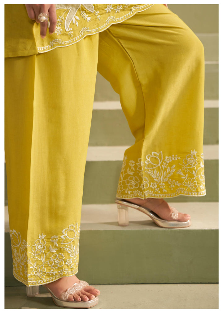 Ira honey full embroidery suit set