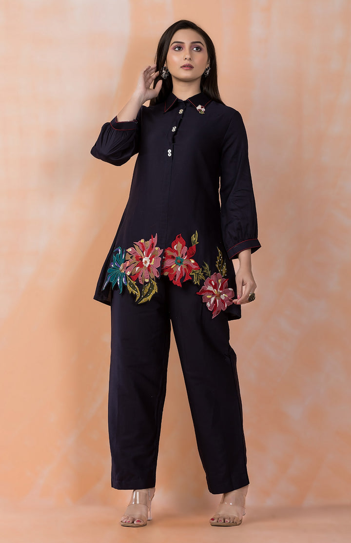 Sabhya Midnight embroidery co-ord set