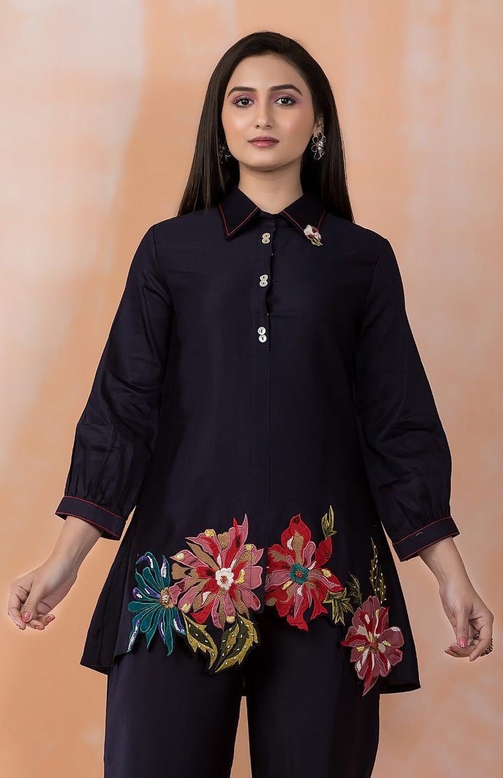 Sabhya Midnight embroidery co-ord set