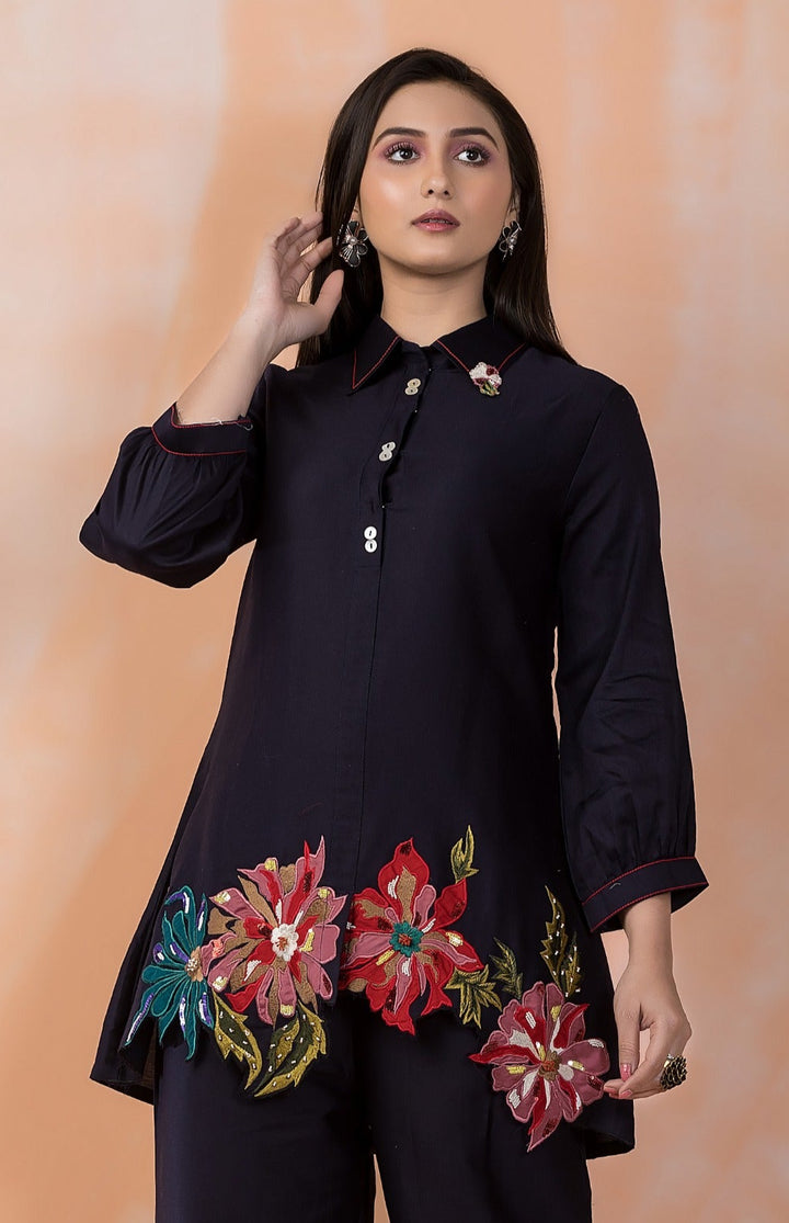 Sabhya Midnight embroidery co-ord set