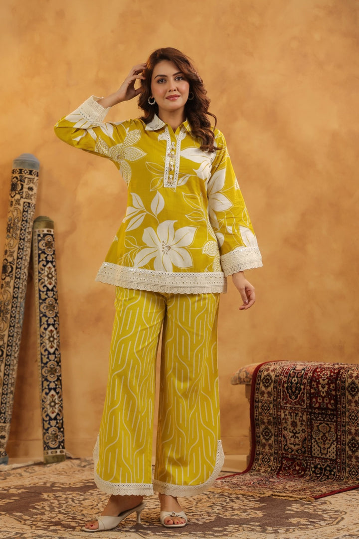 Mahua sunshine Cotton co-ord set