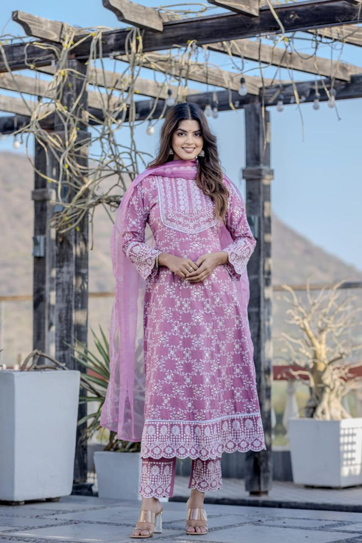 Sanmati Candy Full Work Suit set