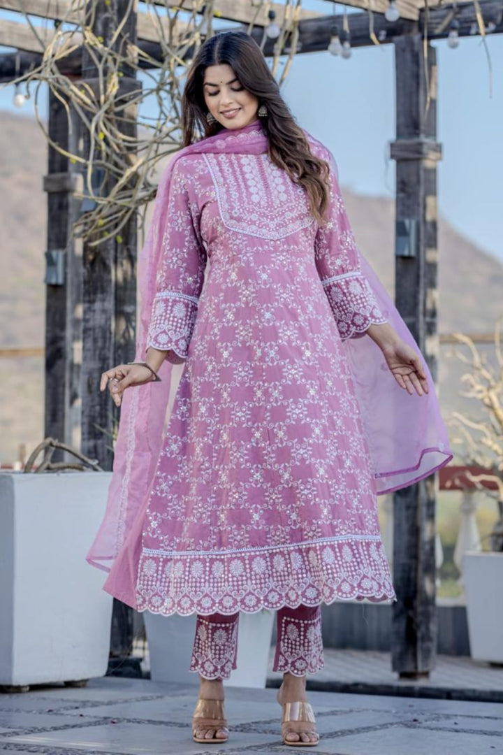 Sanmati Candy Full Work Suit set