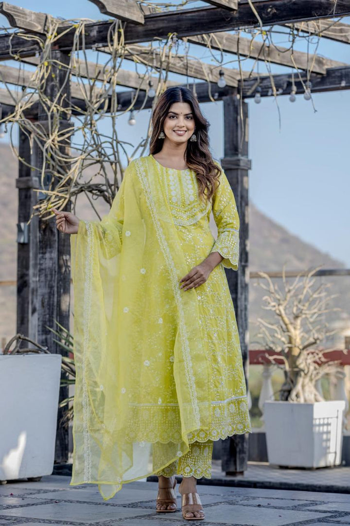 sanmati vivid full work suit set