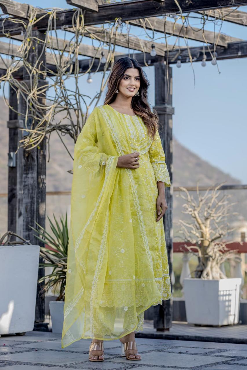 sanmati vivid full work suit set